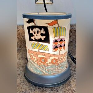 Scentsy ARGH MATEY Pirate Kid Premium Warmer Silver Base Wax Melt Lamp Boat Fish